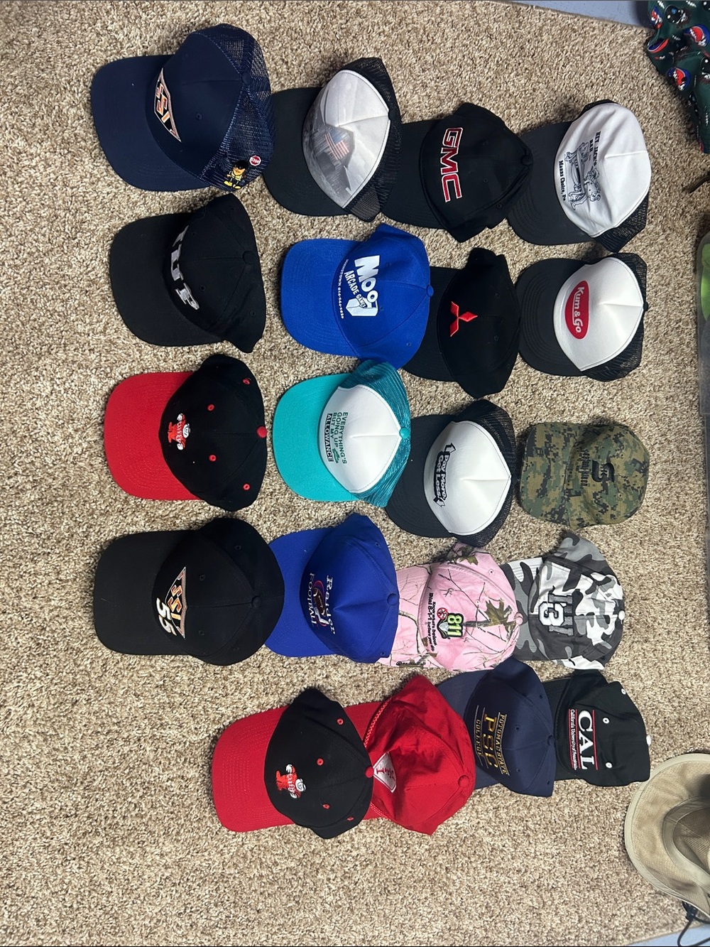 Mixed Lot of 20 Mesh Back Trucker Hats - Assorted Colors